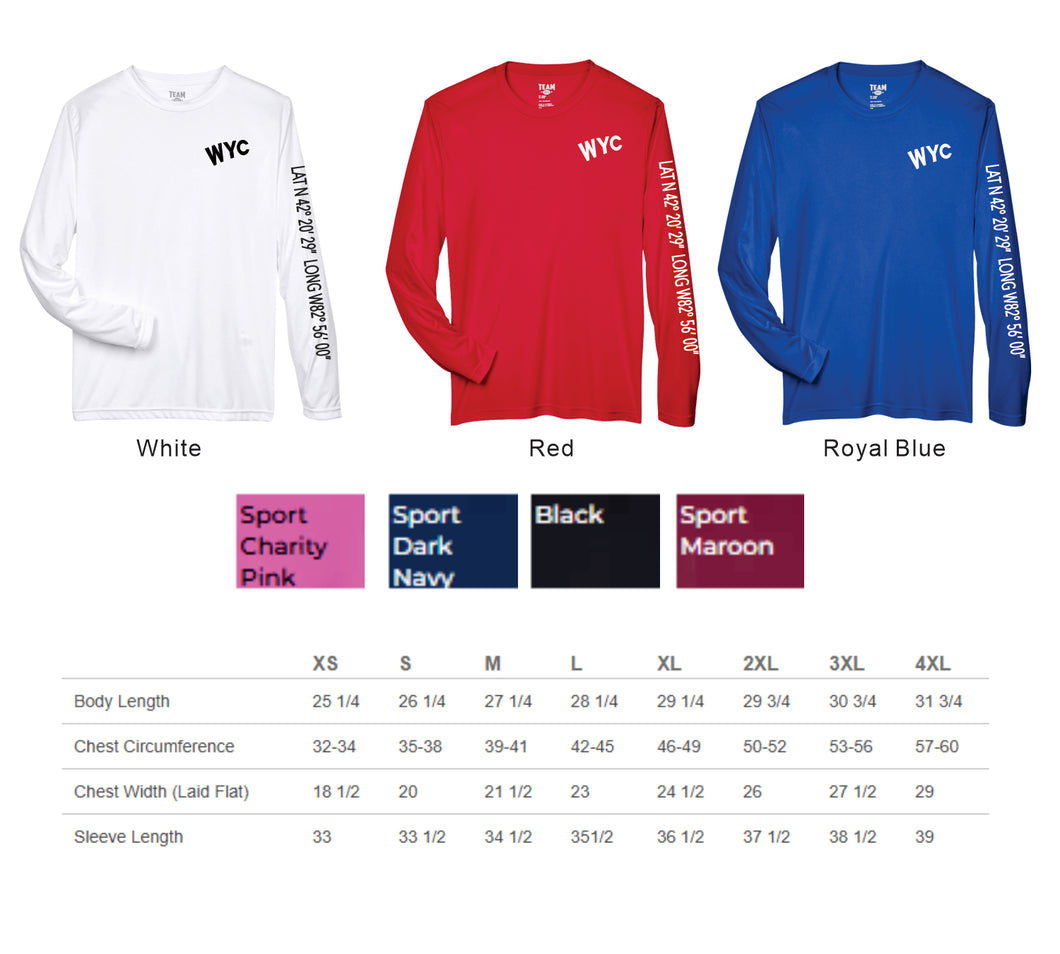 WYC Men's Zone Performance Long Sleeve T-shirts