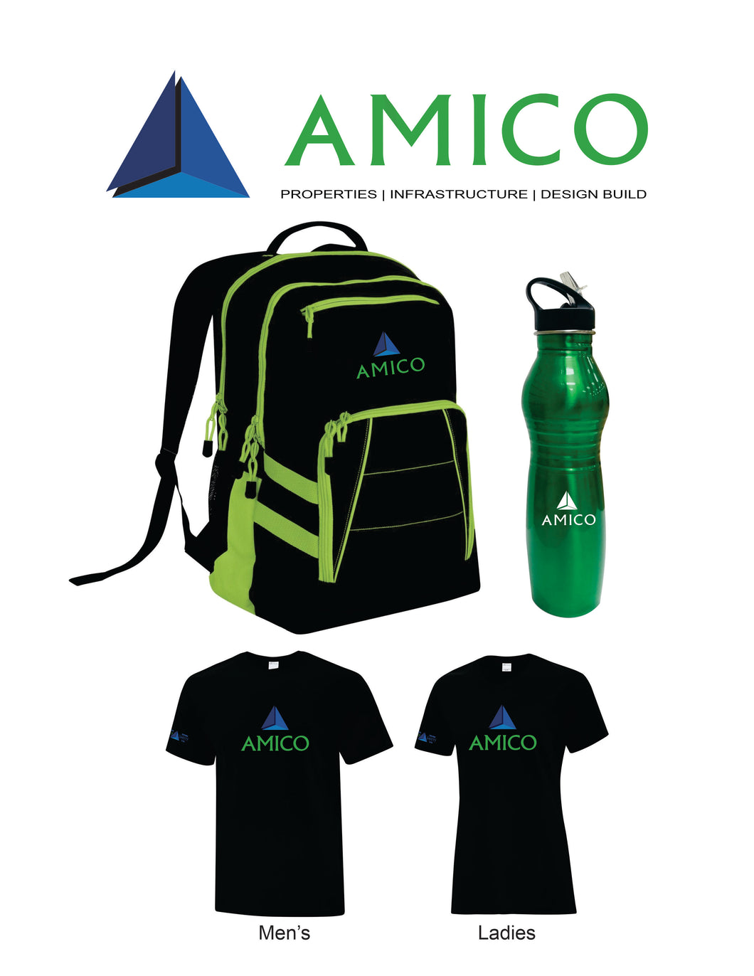Amico Back Pack Package Lime Shock