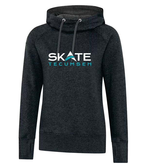 Skate Tecumseh (Ladies) ESACTIVE® VINTAGE HOODED LADIES' SWEATSHIRT. - Heather Black